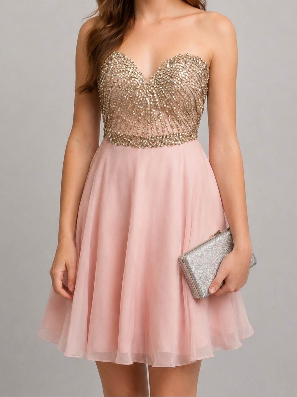 SPARKLE Pink Beaded Formal Dress Size 10